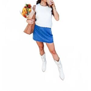 NEW NEEDII star of the show mini skirt in blue